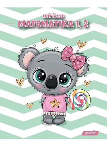 Pisanka matematika 1 i 2, TARGET mirisna, B5 kvadratići, 24 listova, meko izdanje