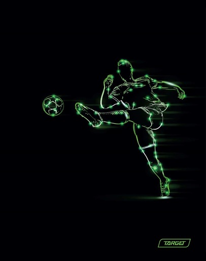 Bilježnica, Target Sport, A4, kvadratići, 52 lista, meki uvez