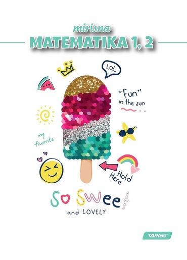 Pisanka matematika 1 i 2, TARGET mirisna, B5 kvadratići, 24 listova, meko izdanje