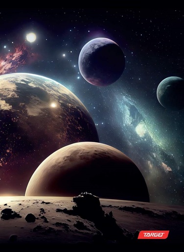 Bilježnica, Target Space, A4, geometrija, 52 lista, meki uvez