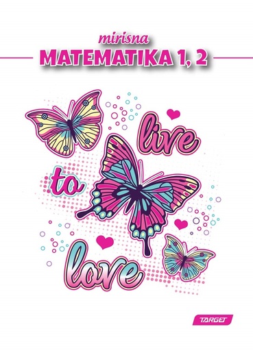Pisanka matematika 1 i 2, TARGET mirisna, B5 kvadratići, 24 listova, meko izdanje