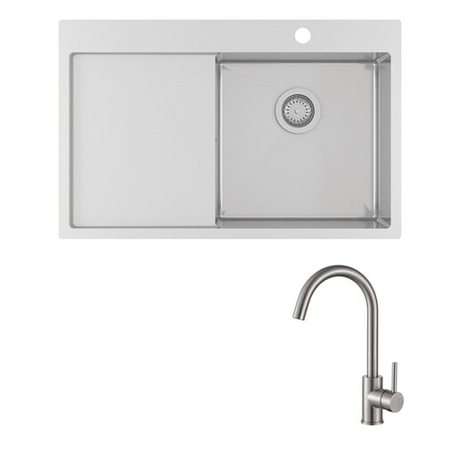 Set sudoper Luna 101 N-R + slavina Vida, krom mat