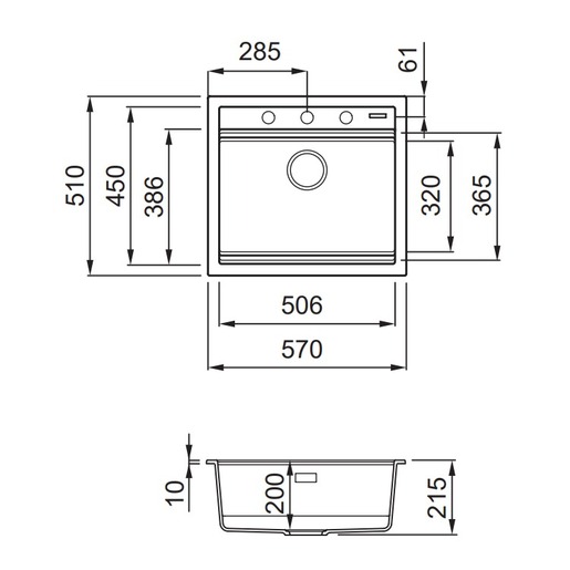 Elleci Best 105 KT sudoper, tamno siva