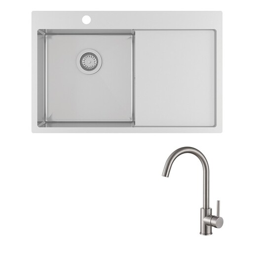 Set sudoper Luna 101 N-L + slavina Vida, krom mat