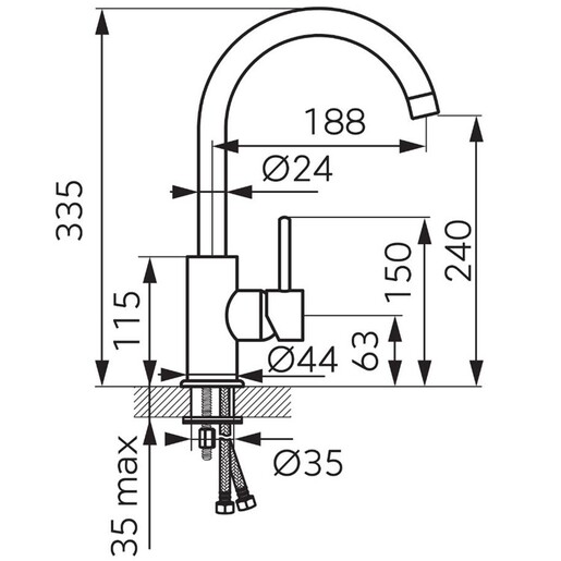 SHR Lugio NT slavina, krom