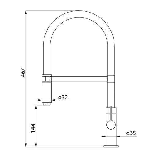 Helika Tesa 7003 slavina, bakrena