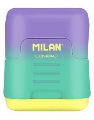 Šiljilo plastično, MILAN, 2 rupe, Compact Sunset, ljubičasta/ zelena