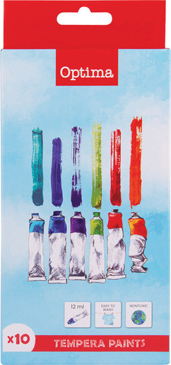 Tempera 1/10, 12 ml, OPTIMA, alu tuba kartonska kutija