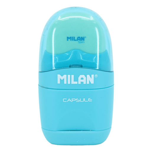 Gumica+ šiljilo, MILAN, Capsule, plava