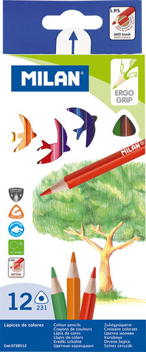 Drvene bojice, 1/12 duge trokutaste MILAN