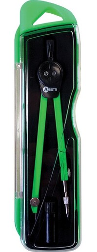 Šestar BOTTI, Lux Neon, školski s minama, zeleni