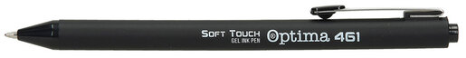 Gel pen 0,7, OPTIMA, Soft Touch, crna