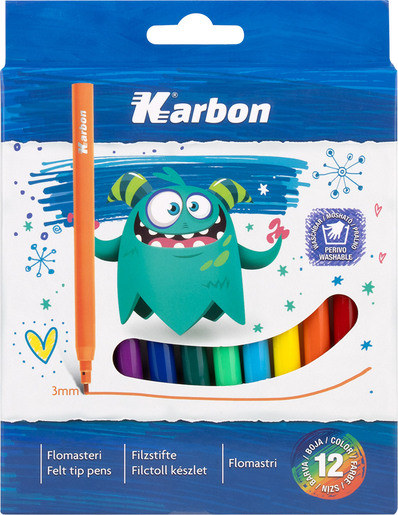 Flomasteri, 1/12, KARBON