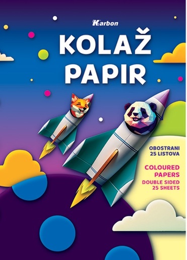 Kolaž papir, mat A4, KARBON, obostrani,