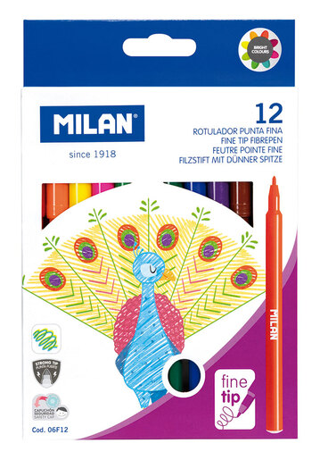 Flomasteri, MILAN, Peacock, 12/1