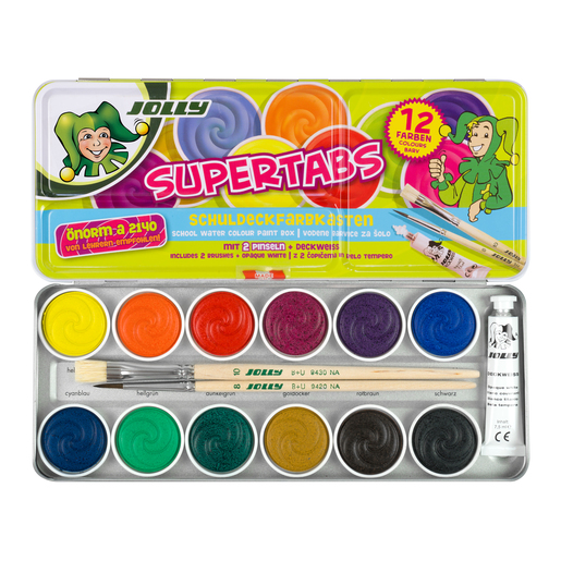 Vodene bojice, Jolly, s metalnom kutijom, 12 kom