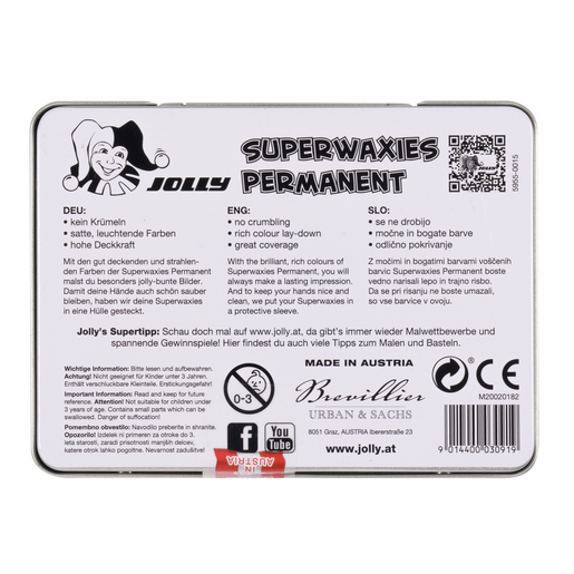 Pastele, Jolly, 10 kom u metalnoj kutiji