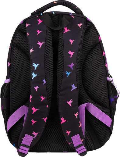Školski ruksak, ergonomski, Karbon, 4 ZIP HUMMINGHOOD