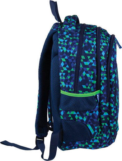 Školski ruksak, ergonomski, Karbon, 4 ZIP TRIANGULAR UNIVERSE