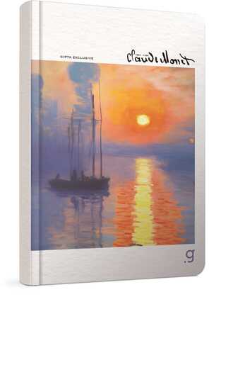 Bilježnica Monet, A4 kvadratići, tvrdi uvez