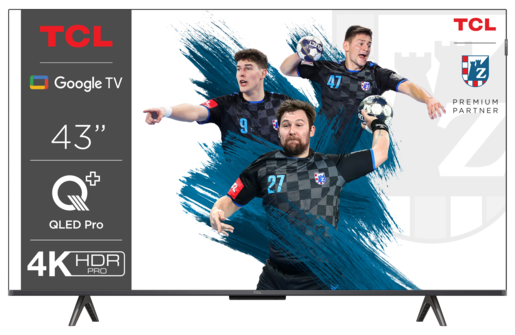 TCL 43" QLED TV 43C655, 4K UHD, Google Smart TV, Dolby Vision IQ & Dolby Atmos, HDR10+