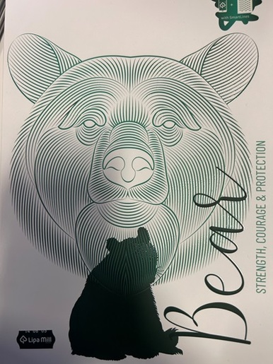 Bilježnica Metallic animals, A4 kvadratići, 40 listova, meki uvez