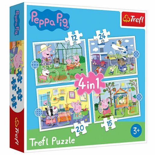 Trefl puzzle Peppa Pig, 4u1 (12,15,20,24) 34359