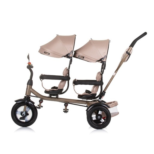 Chipolino tricikl za blizance 2Play Golden Beige