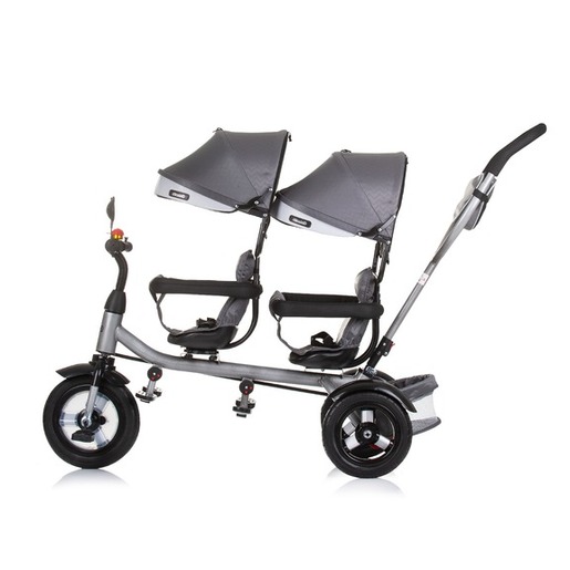 Chipolino tricikl za blizance 2Play Silver Grey