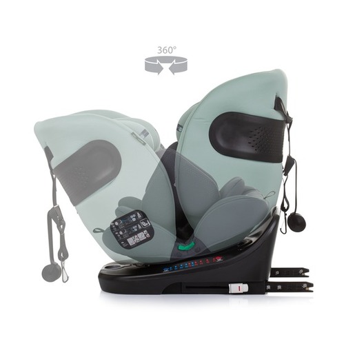 Chipolino autosjedalica, ISOFIX, 40-150cm, Motion 360 Pastel Green
