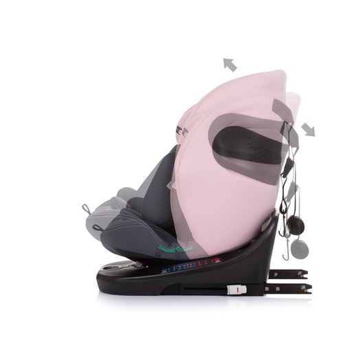 Chipolino autosjedalica, ISOFIX, 40-150cm, Motion 360 Flamingo