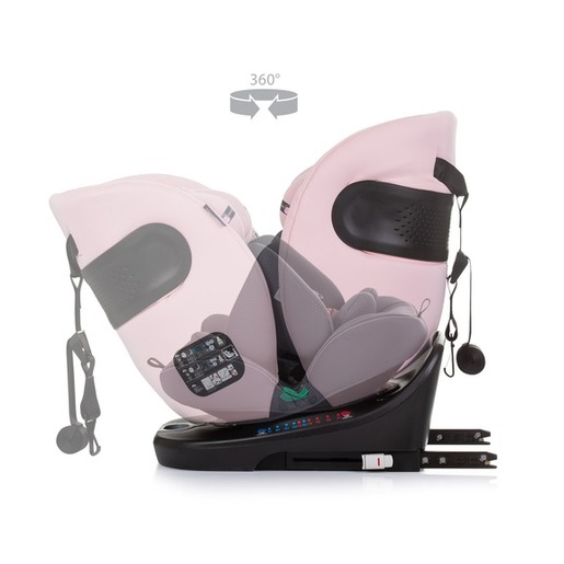 Chipolino autosjedalica, ISOFIX, 40-150cm, Motion 360 Flamingo