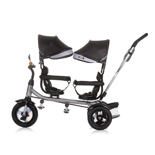 Chipolino tricikl za blizance 2Play Obsidian Silver