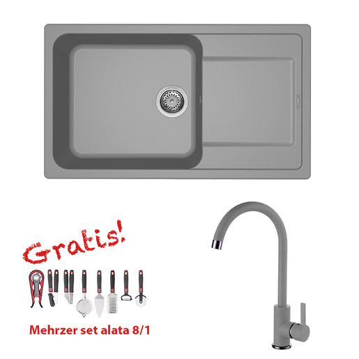 Set sudoper Life 410 + slavina C01, Siva