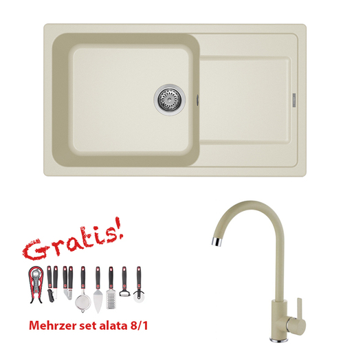 Set sudoper Life 410 + slavina C01, Bež