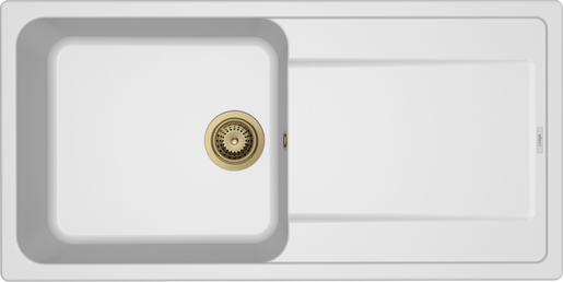 Set sudoper Life 480 + slavina Vida, Zlato/Bianco