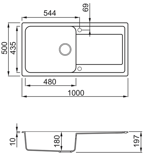 Set sudoper Life 480 + slavina Zora, Zlato/Crna