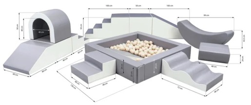 IGLU set PARTY - sivi - bijeli