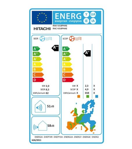 Hitachi AirHome 600 klima uređaj 1.8kW RAC-VJ18PHAE/RAK-VJ18PHAE