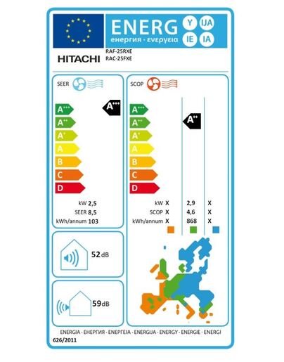 Hitachi Shirokuma klima uređaj 2.5kW RAC-25FXE/RAF-25RXE