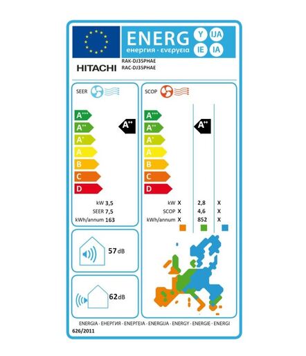 Hitachi AirHome 400 klima uređaj 3.5kW RAC-DJ35PHAE/RAK-DJ35PHAE