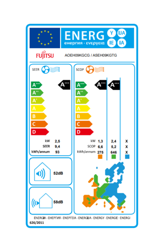 Fujitsu klima uređaj Advance Inverter ASEH09KGTG/AOEH09KGCG