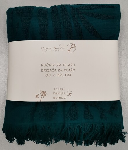 Ručnik za plažu Mirjana Mikulec u Hamam stilu 85 x 180 cm, zelena