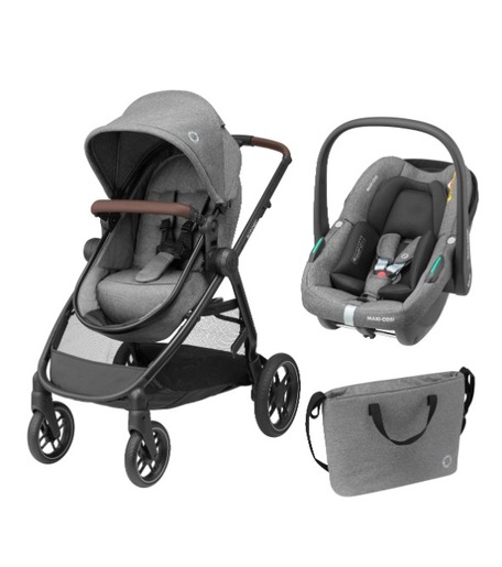 Maxi-Cosi kolica  3u1 Zelia S Trio + košara + autosjedalica - Grey