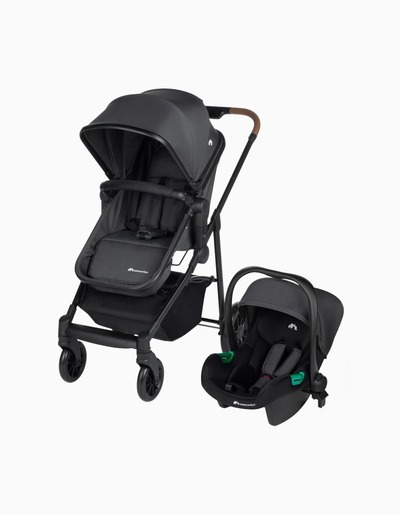 Bebe Confort kolica 3u1 Haze + košara + autosjedalica - Mineral Graphite