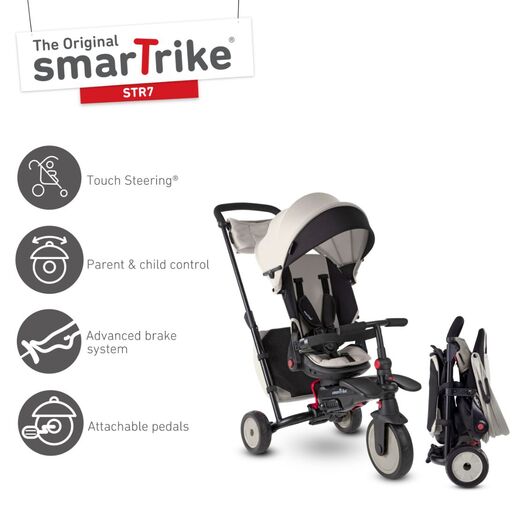 Smart Trike Tricikl Folding Str7J - Warm Grey