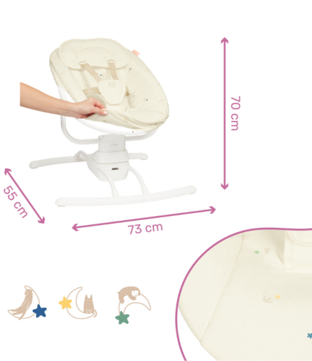 Badabulle njihaljka Lateral Swing - Cream