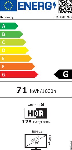 Televizor Samsung UE50CU7092UXXH LED TV 50" ultra HD, smart TV, Crystal Procesor 4K, bez ivica na 3 strane