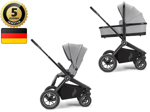 OSANN dječja kolica Vamos, 3 u 1, nosiljka + sjedalo, madrac, siva JAMSTVO 5god