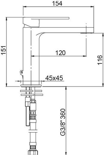 AQG ALPHA mješalica za umivaonik zlatna